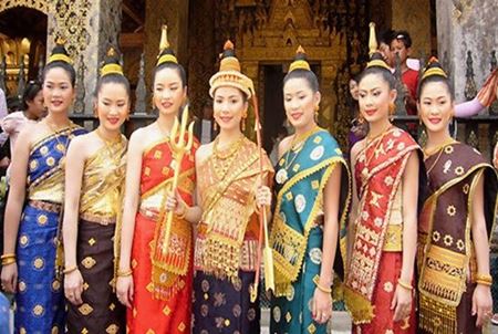 Picture of Sinh -  Glamorous traditional costume of Lao women